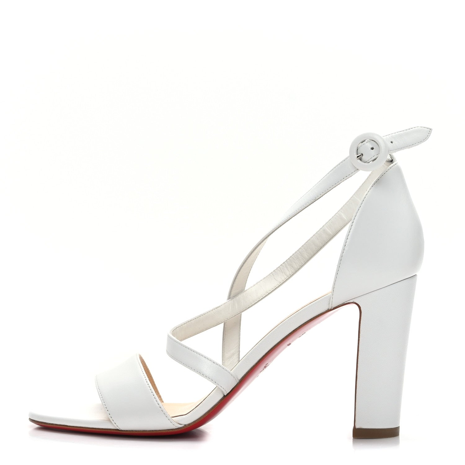 Christian Louboutin Kid Loubi Bee Alta 85 Sandals 39.5 White 1 of 7