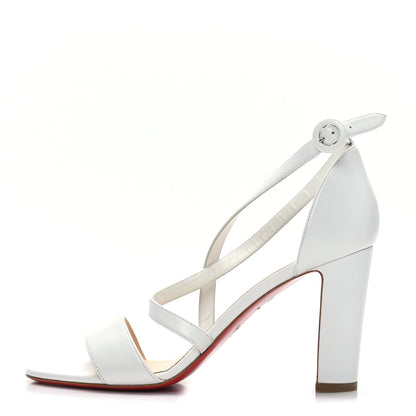 Christian Louboutin Kid Loubi Bee Alta 85 Sandals 39.5 White 1 of 7