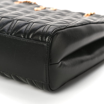 Versace Nappa Barocco Quilted Virtus Chain Shoulder Bag Black 10 of 10