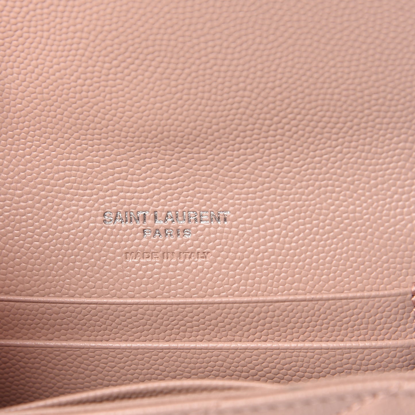Grain De Poudre Matelasse Chevron Small Monogram Envelope Wallet Pale Blush