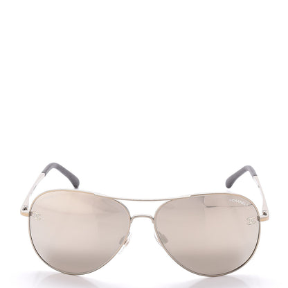 Chanel CC Aviator Sunglasses 4189-T-Q Gold 2 of 8