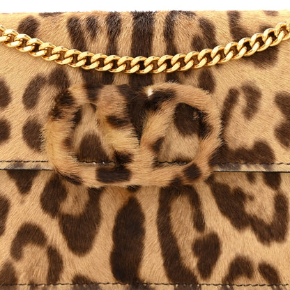 Valentino Garavani Calf Hair Leopard Print VSling Chain Wallet 7 of 11