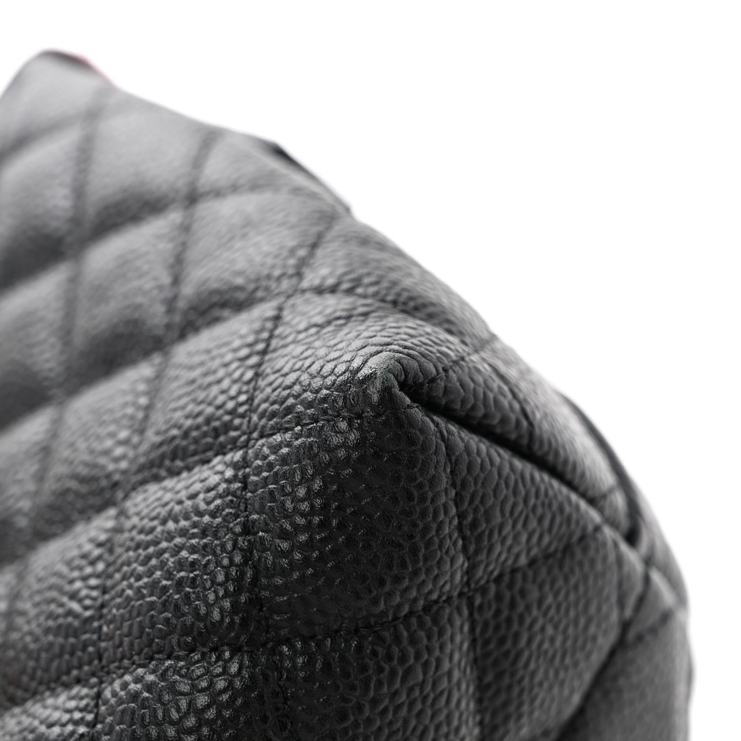 Caviar Quilted Cosmetic Case Black