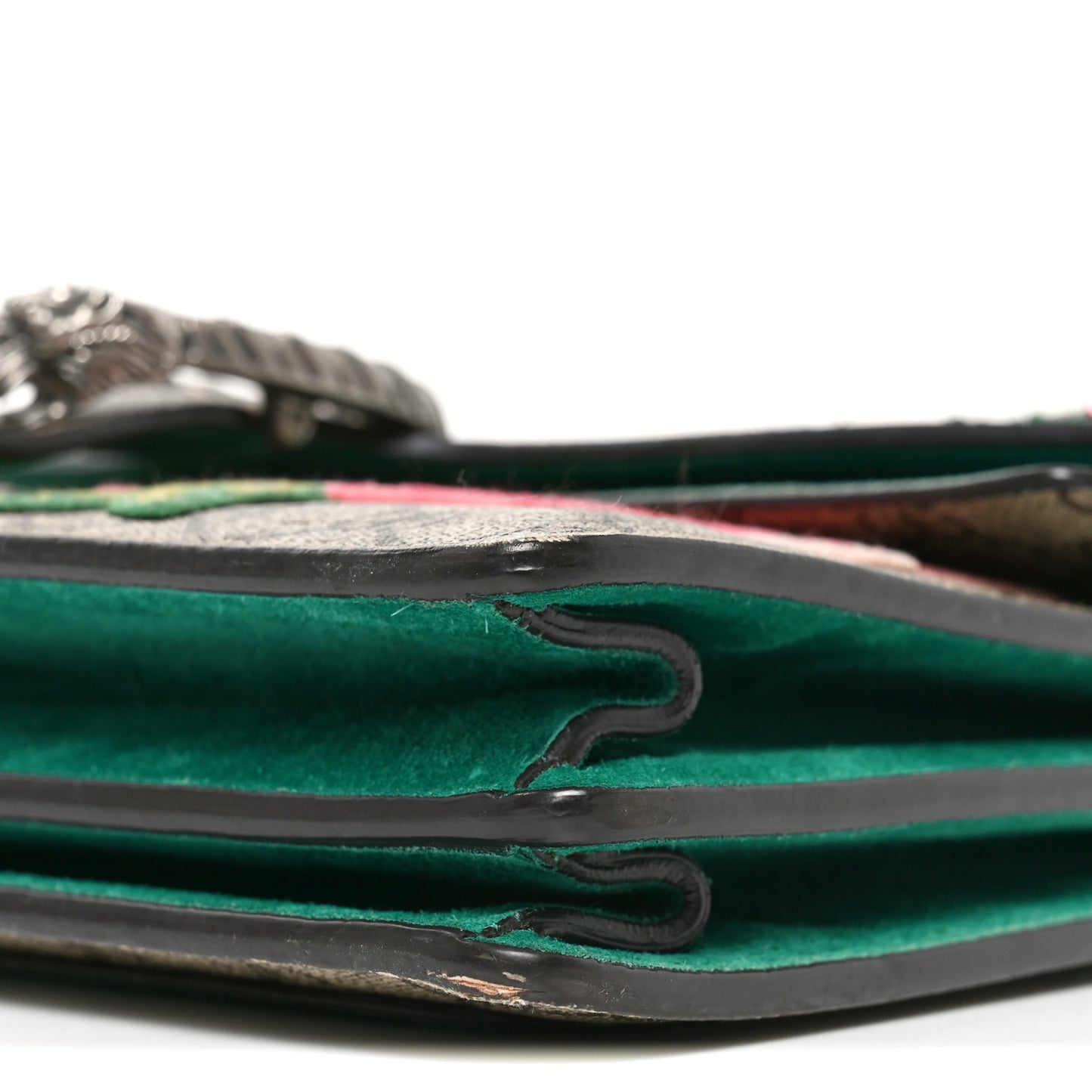 GG Supreme Monogram Embroidered Medium Dionysus Shoulder Bag Emerald