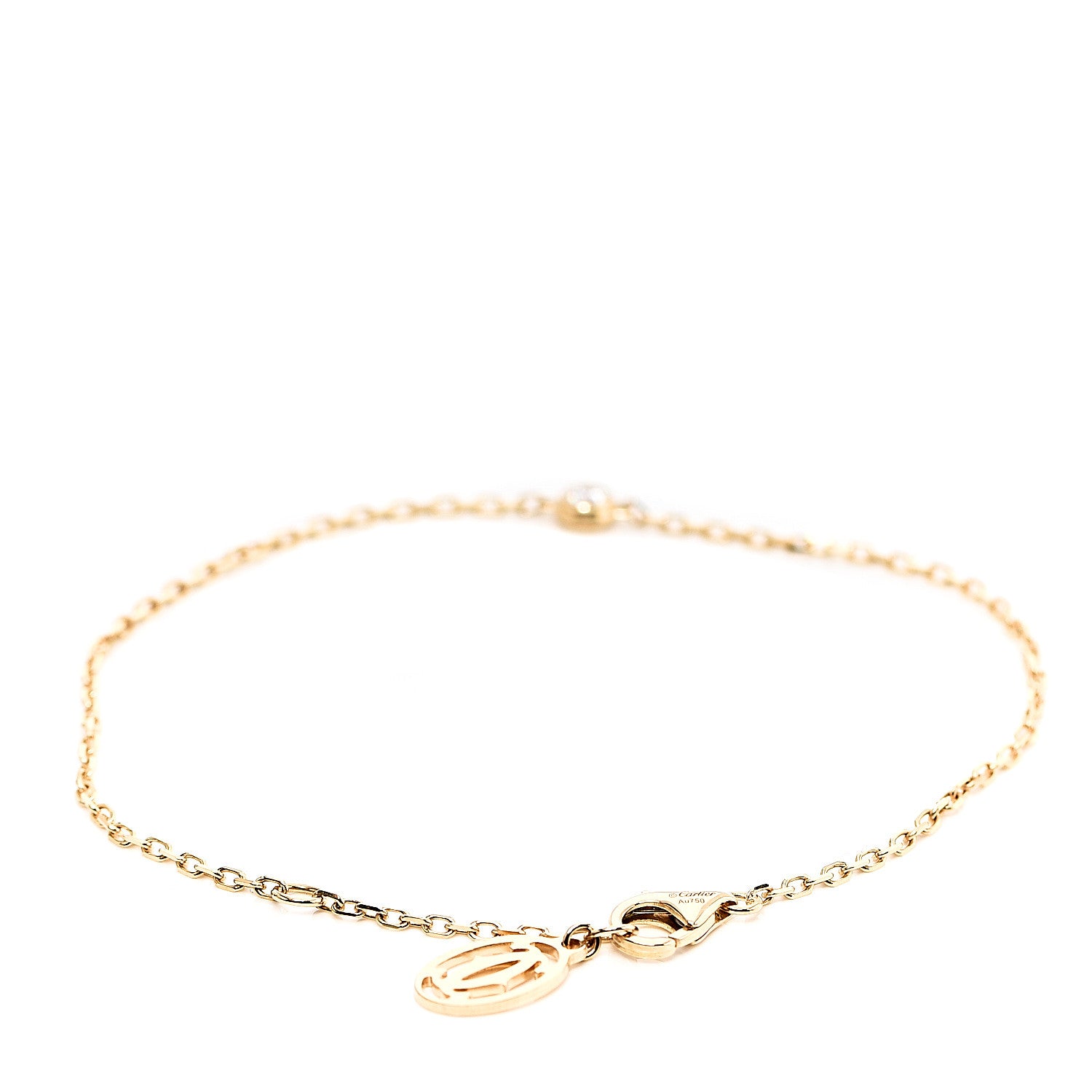 Cartier 18K Yellow Gold Diamond SM D'Amour Bracelet 2 of 5