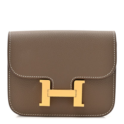 Hermes Evercolor Constance Slim Wallet Etoupe 1 of 10