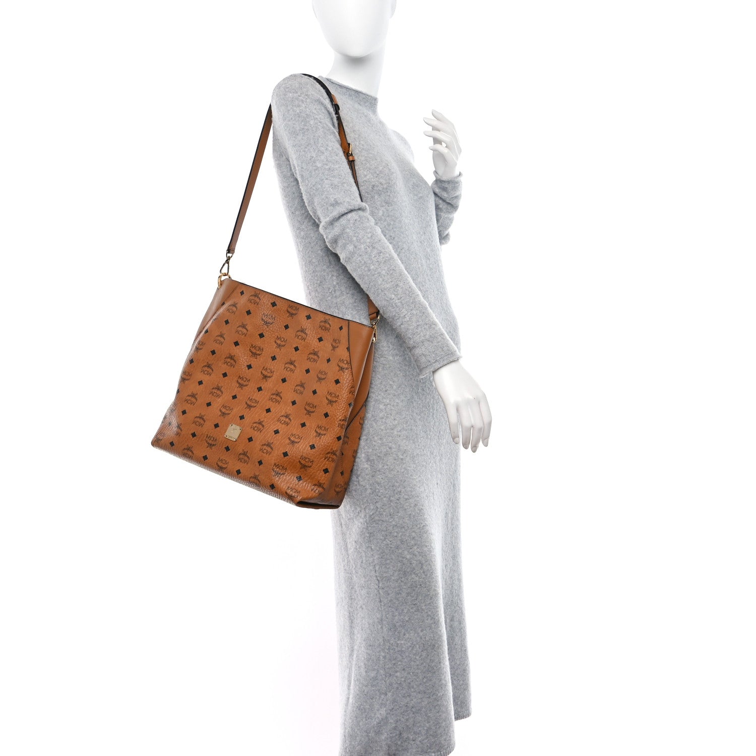 MCM Visetos Large Klara Hobo Cognac 2 of 16