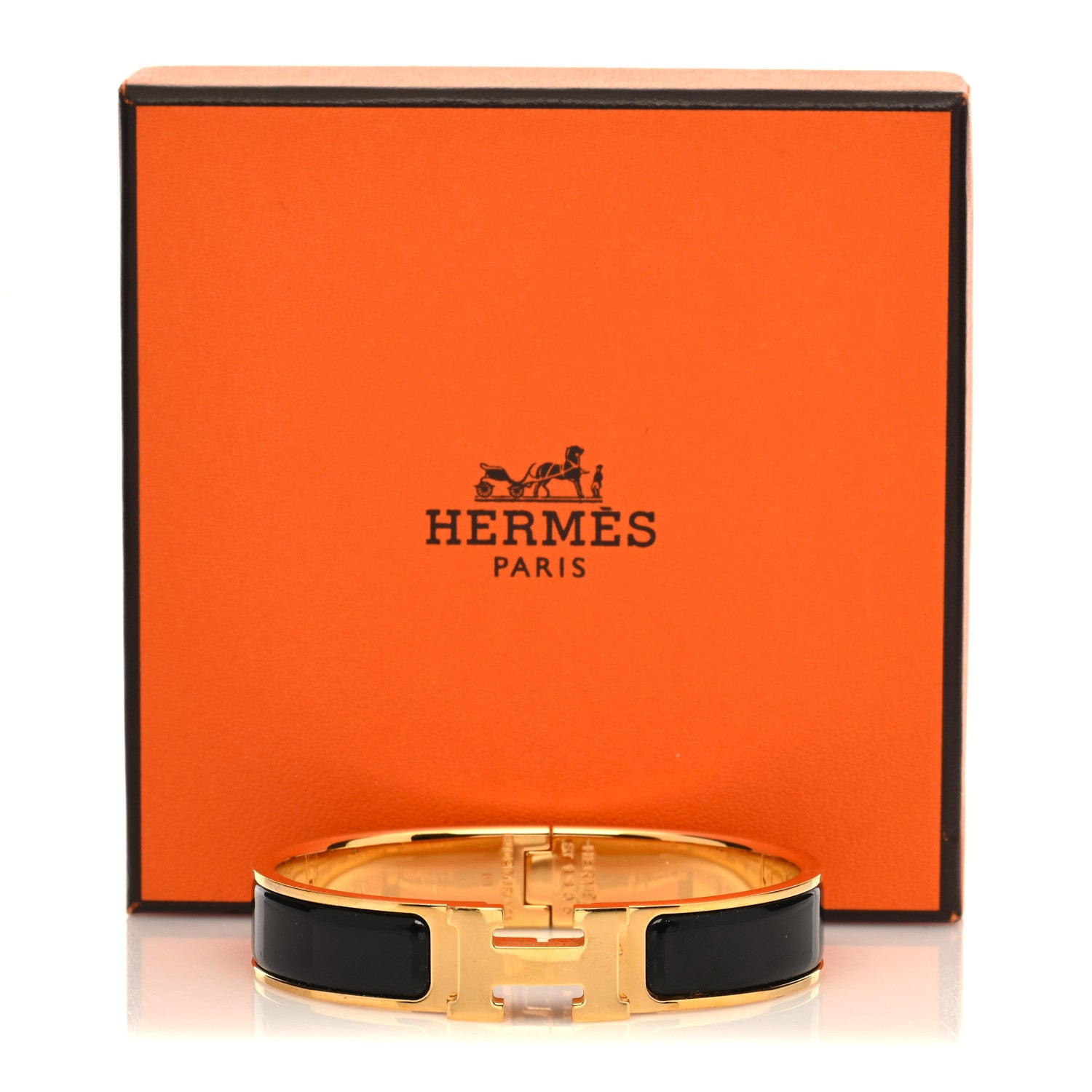 Hermes Enamel Narrow Clic Clac H Bracelet PM Black 6 of 6