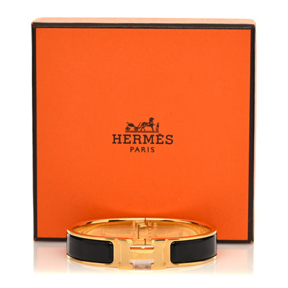 Hermes Enamel Narrow Clic Clac H Bracelet PM Black 6 of 6