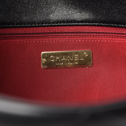 Chanel Lambskin Quilted Large 19 Flap Black 6 of 10