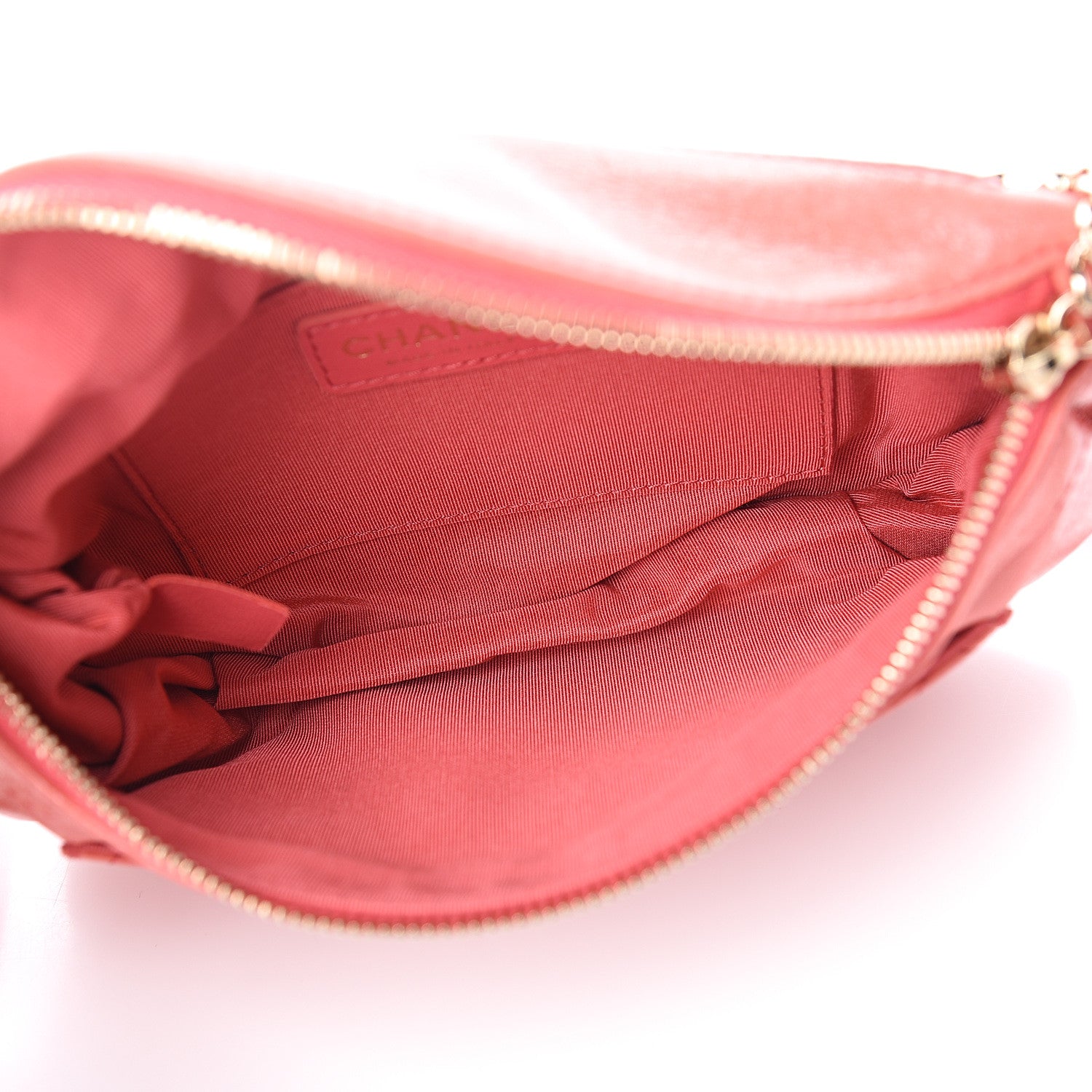 Chanel Crumpled Glazed Lambskin Quilted Waist Bag Fanny Pack Pink 4 of 9