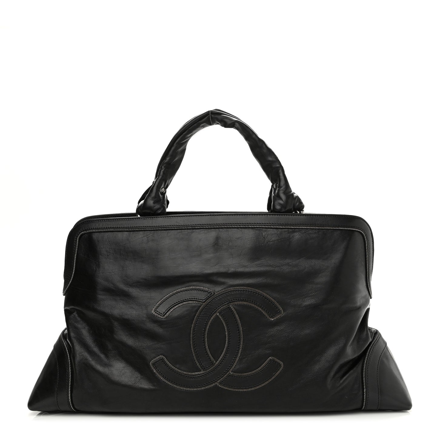 Lambskin East West Soho Shopper Black