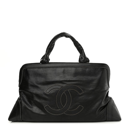 Chanel Lambskin East West Soho Shopper Black 1 of 10