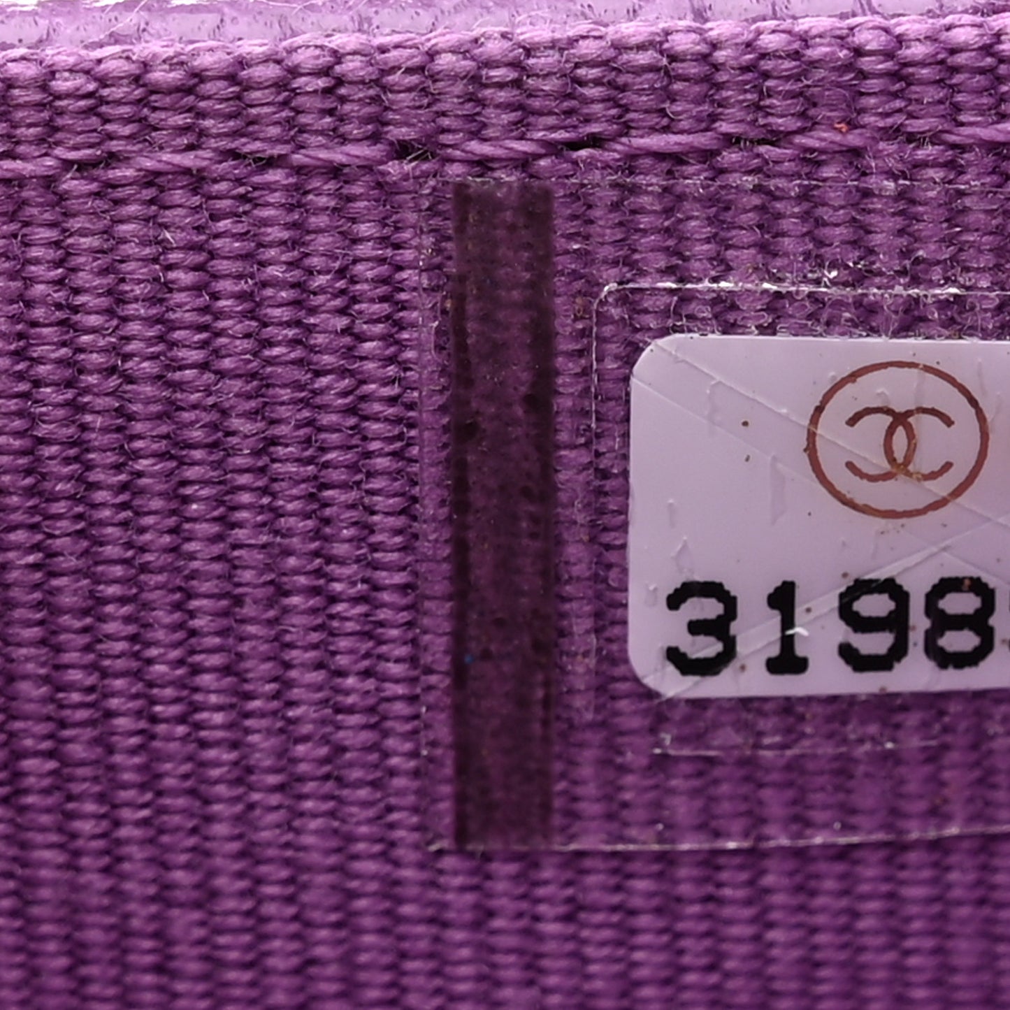 Caviar Quilted Flap Card Holder Wallet Purple