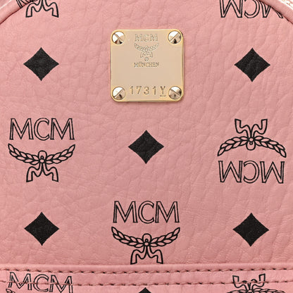 MCM Visetos Side Stud Mini Stark Backpack Pink 8 of 11