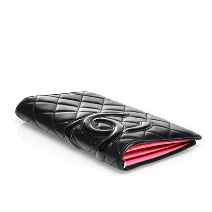 Chanel Calfskin Quilted Cambon Yen Wallet Black 4 of 8