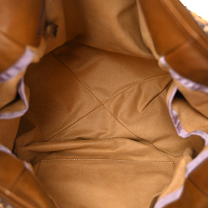 Jimmy Choo Suede Snakeskin Mahala Tote Brown Multicolor 5 of 9