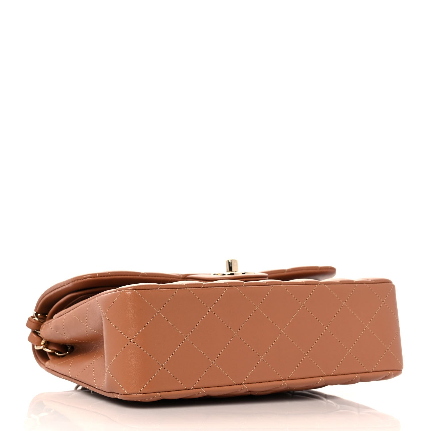 Chanel Lambskin Quilted Small Double Flap Brown 4 of 10