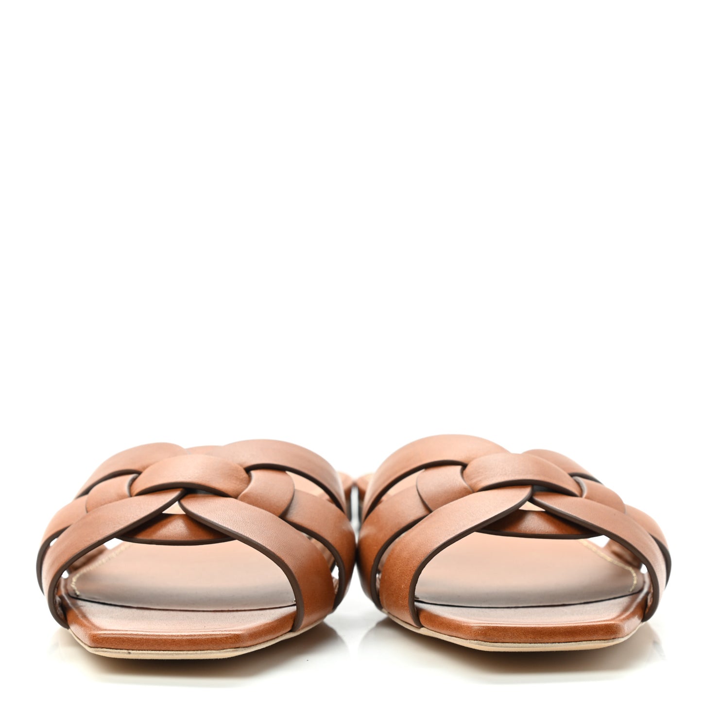 Calfskin Tribute 05 Slide Sandals 38 Amber
