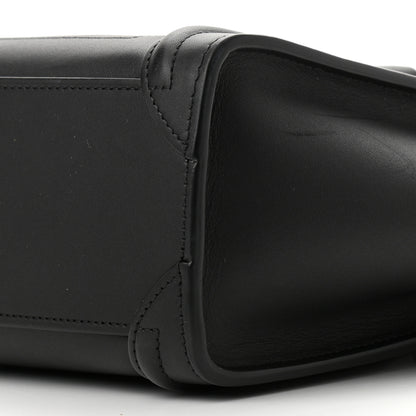 Celine Smooth Calfskin Nano Luggage Black 9 of 10