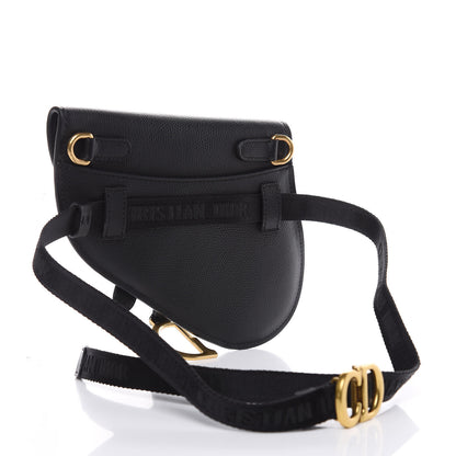 Christian Dior Grained Calfskin Saddle Belt Bag Black 3 of 8