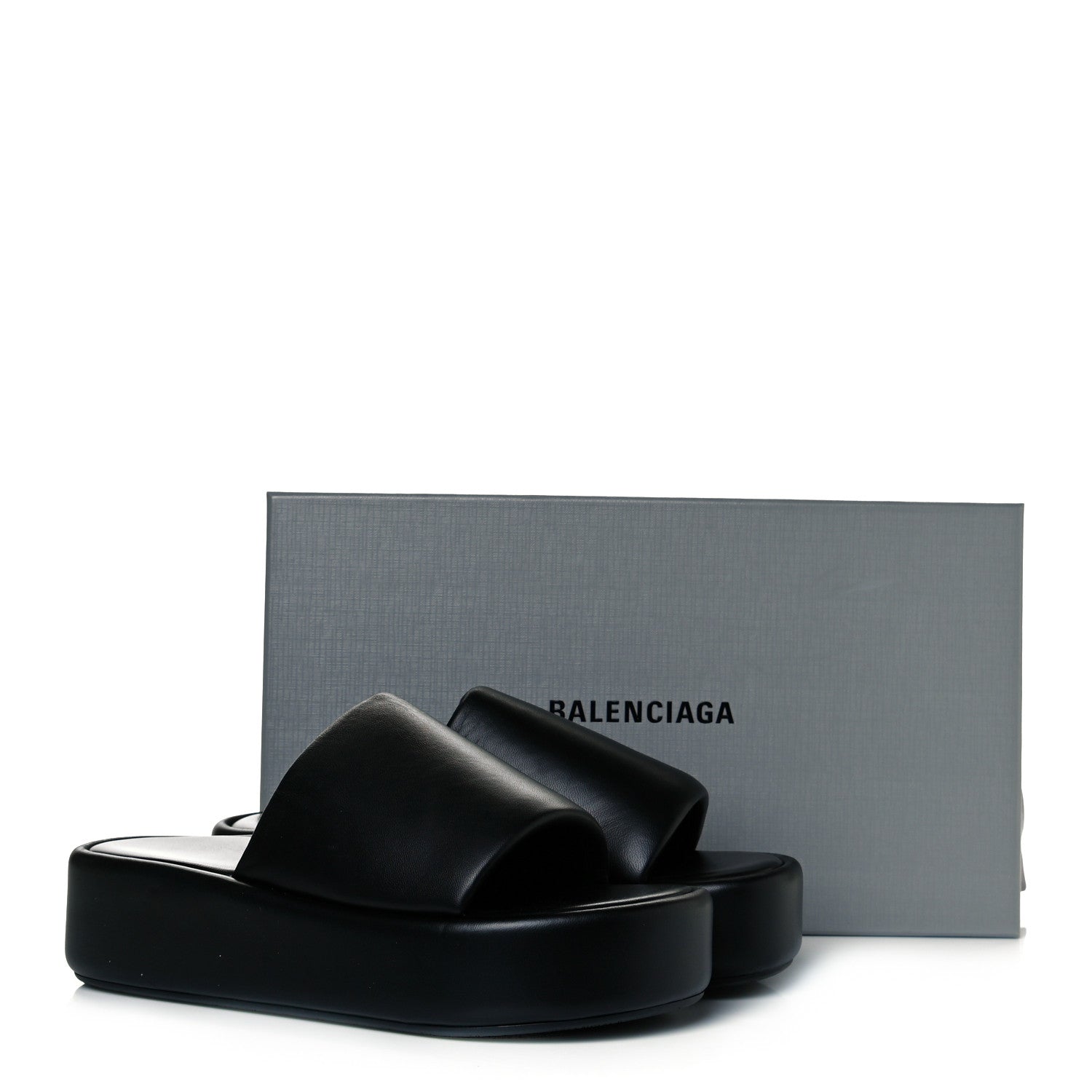 Balenciaga Smooth Nappa Logo Rise Platform Sandals 41 Black White 8 of 8