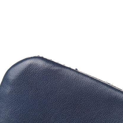 Chanel Distressed Patent Quilted East West Flap Navy Blue 11 of 15