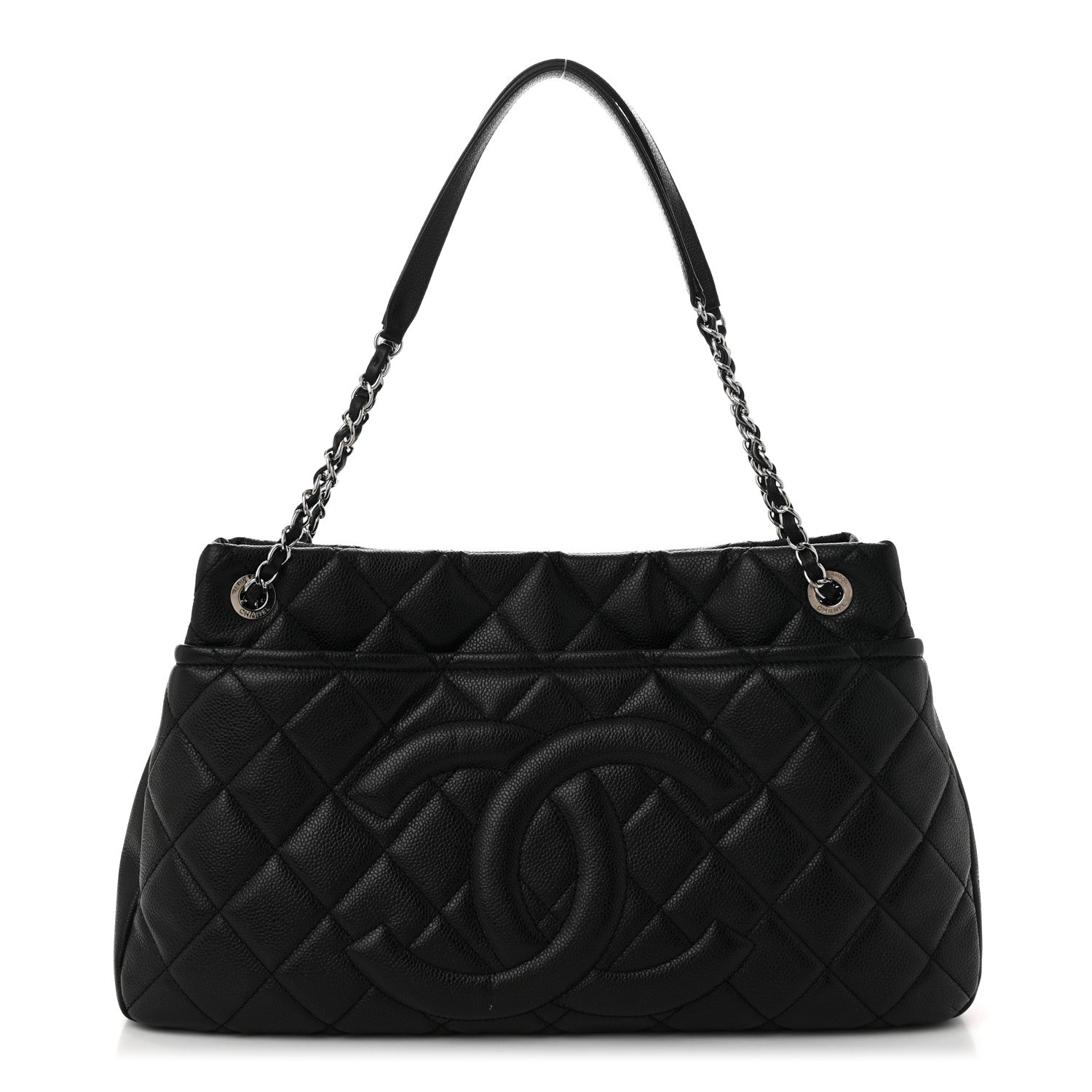 Chanel Quilted Grand Shopping Tote GST Black 12 of 21