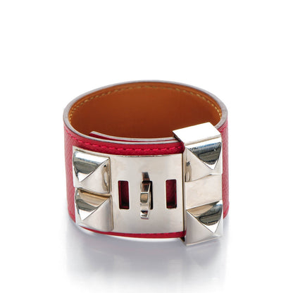 Hermes Epsom Collier De Chien CDC Bracelet S Rouge Casaque 3 of 7