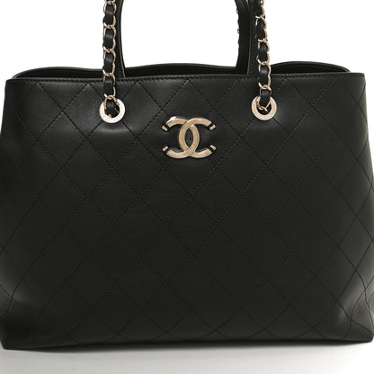 Chanel Calfskin Large Serial Shopper Tote Black 8 of 10