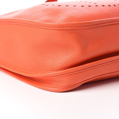 Hermes Taurillon Clemence Evelyne III GM Orange Poppy 8 of 9