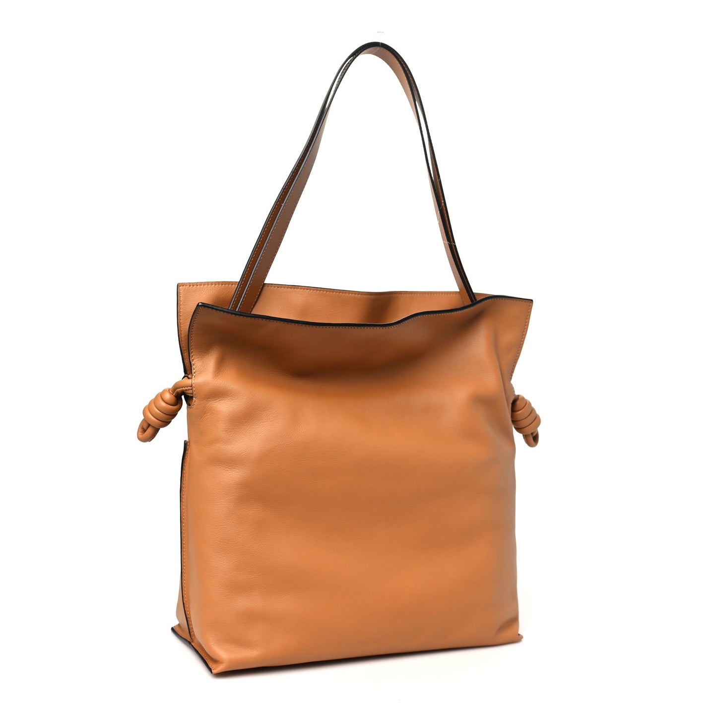 Calfskin Large Flamenco Knot Bag Warm Desert