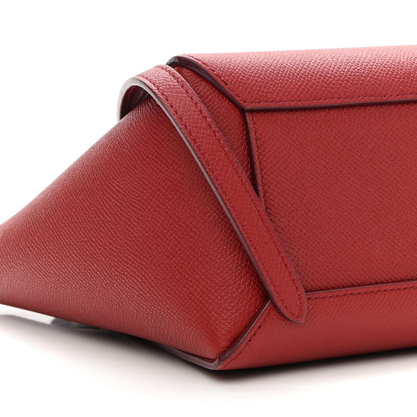 Grained Calfskin Nano Belt Bag Ruby