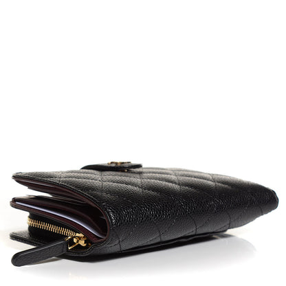 Chanel Caviar Quilted Zipped Pocket Wallet Black 4 of 9