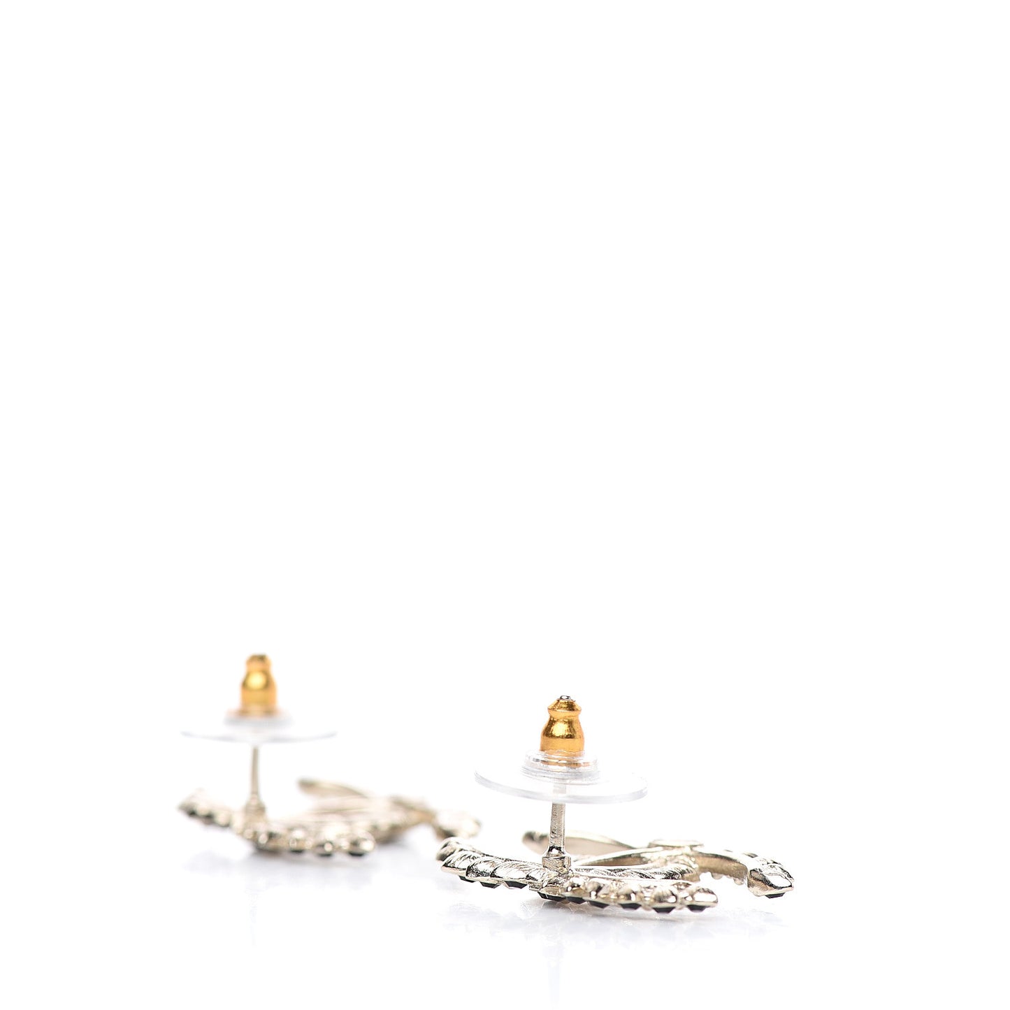 Strass Crystal CC Earrings Gold Black