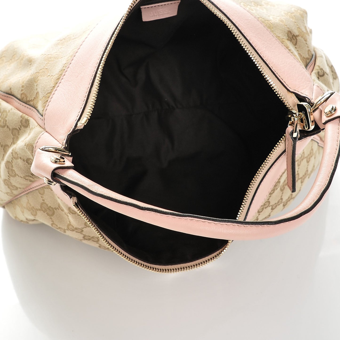 Monogram Large D Gold Hobo Pink