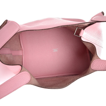 Hermes Taurillon Clemence Picotin Lock 22 MM Rose Sakura 5 of 10