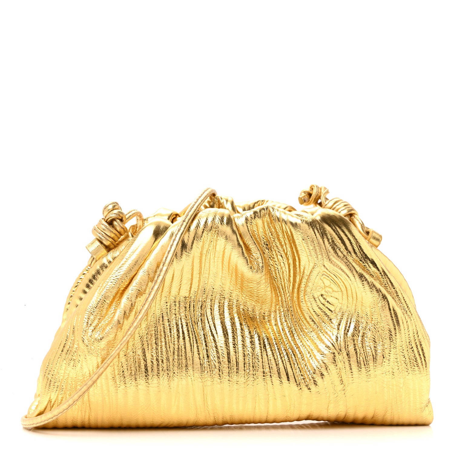 Bottega Veneta Metallic Bark Calfskin The Mini Pouch Gold 1 of 31