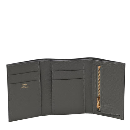 Hermes Epsom Tri-Fold Compact Bearn Wallet Gris Meyer 5 of 10