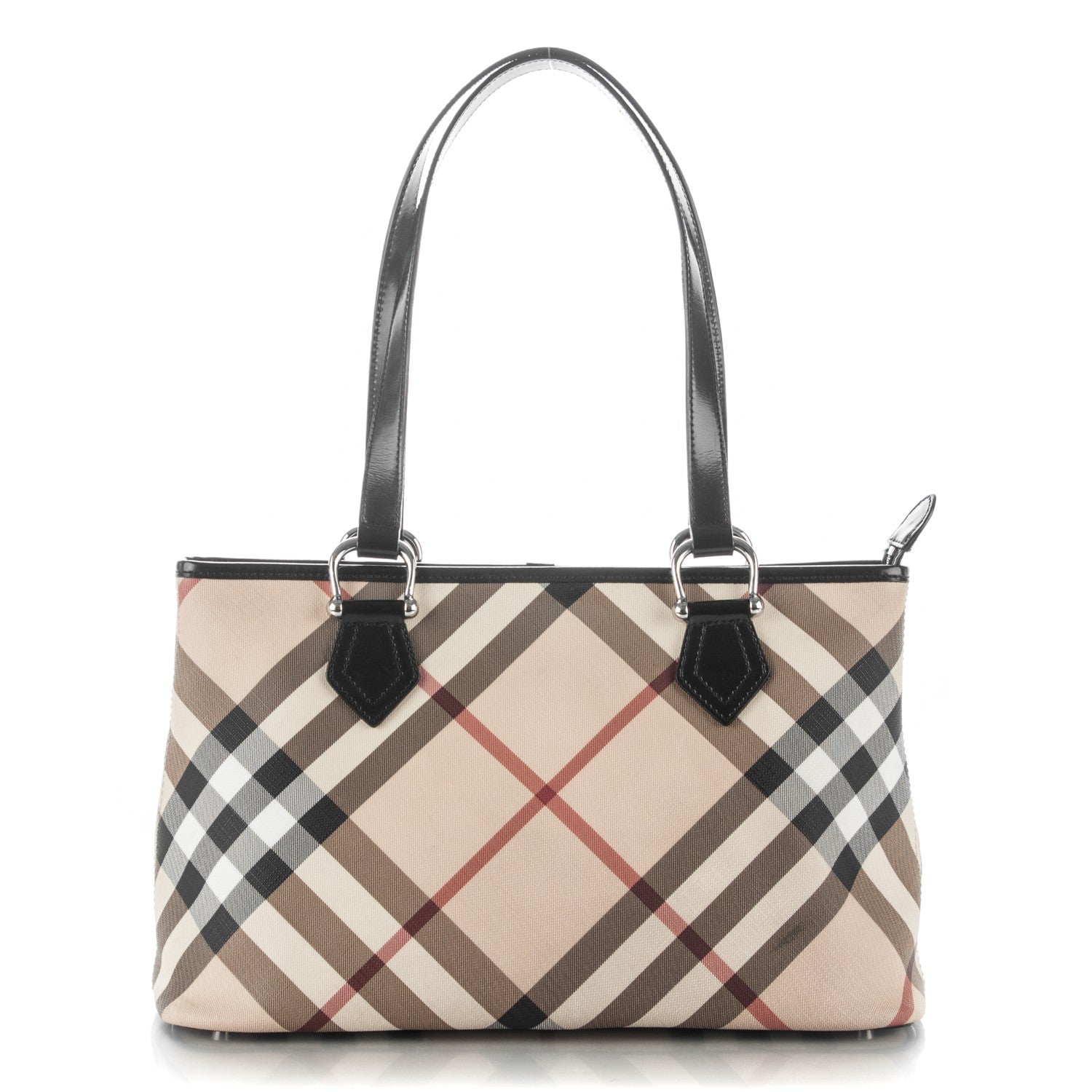 Burberry Supernova Check Stanton Tote Black 1 of 8