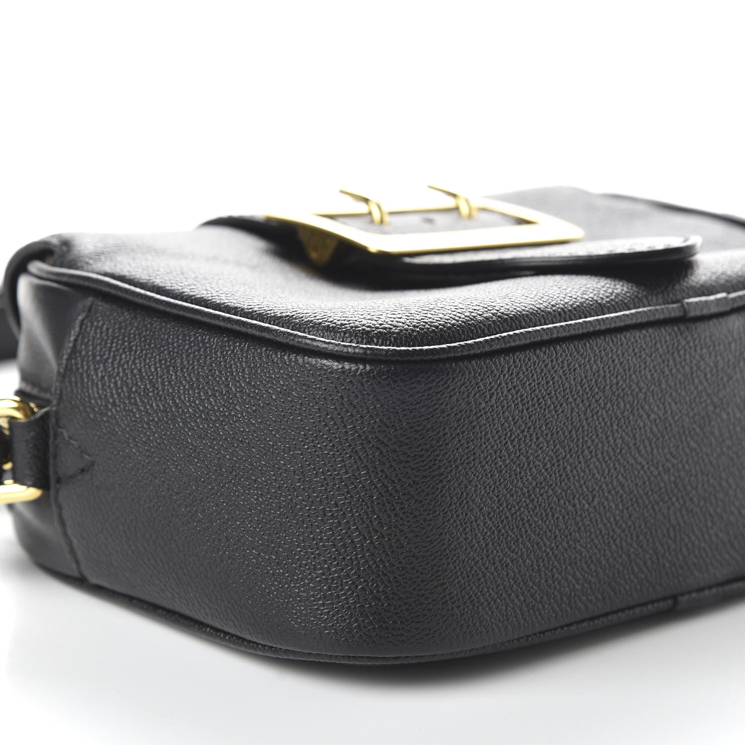 Burberry Soft Grain Calfskin Small Buckle Zip Bag Black 6 of 11