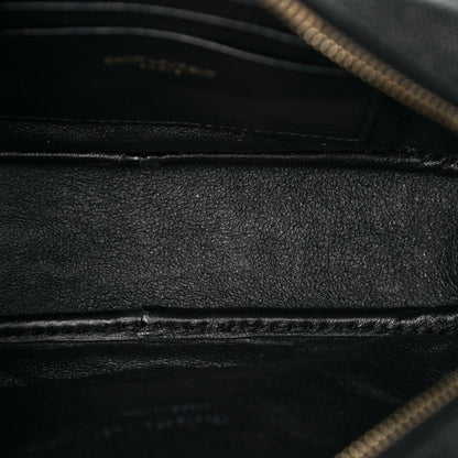 Saint Laurent Grain De Poudre Matelasse Monogram Mini Lou Camera Bag Black 12 of 14