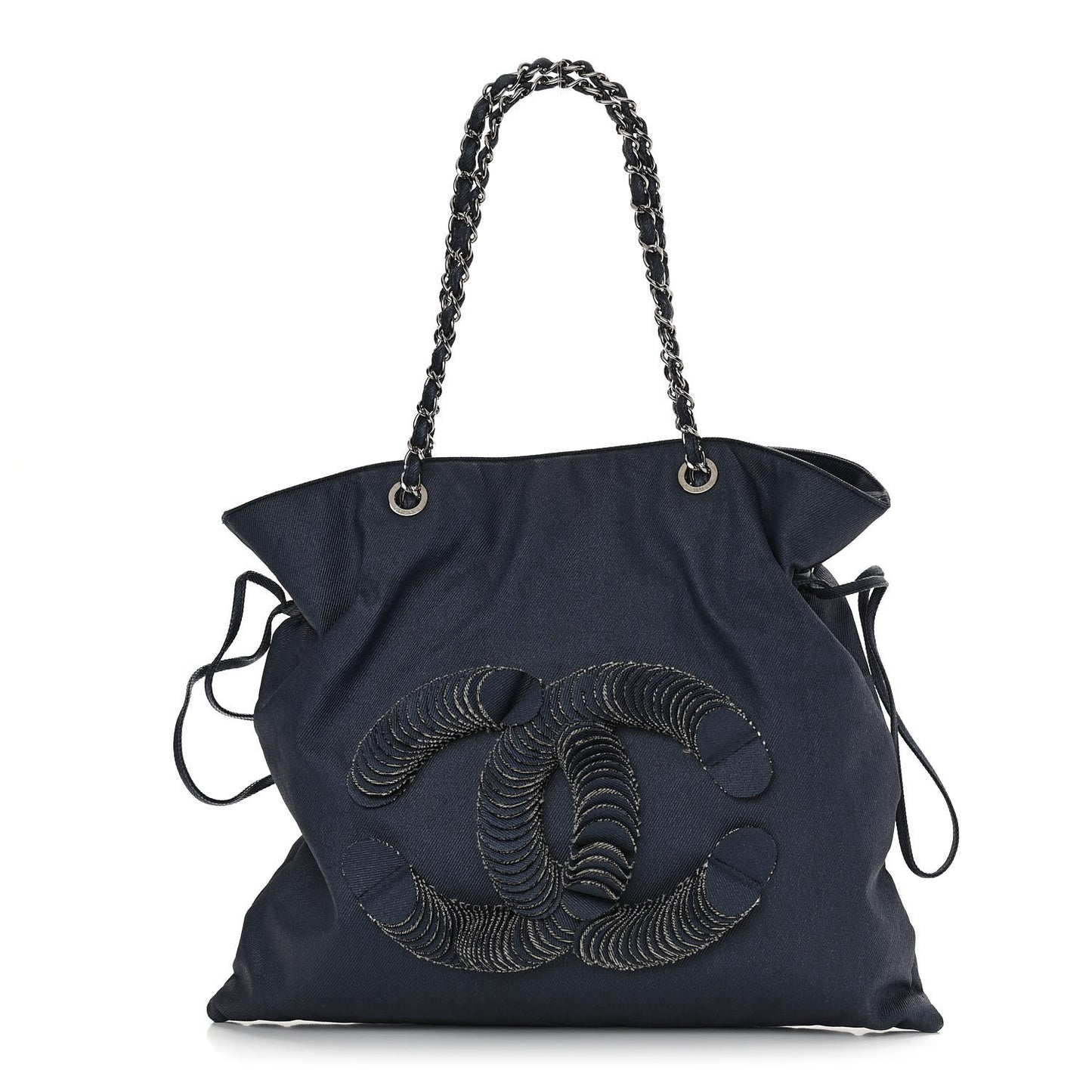 Denim Small CC Discus Tote Blue