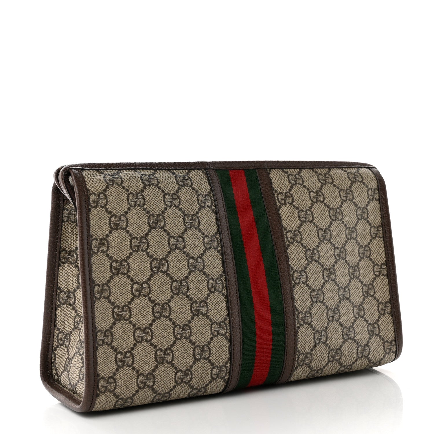 Gucci GG Supreme Monogram Web Ophidia GG Toiletry Case Beige New Acero 3 of 8