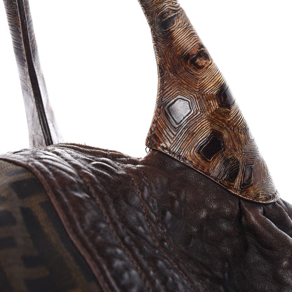 Fendi Zucca Nappa Nuvolata Vitello Tortuga Spy Tobacco Moro 12 of 17
