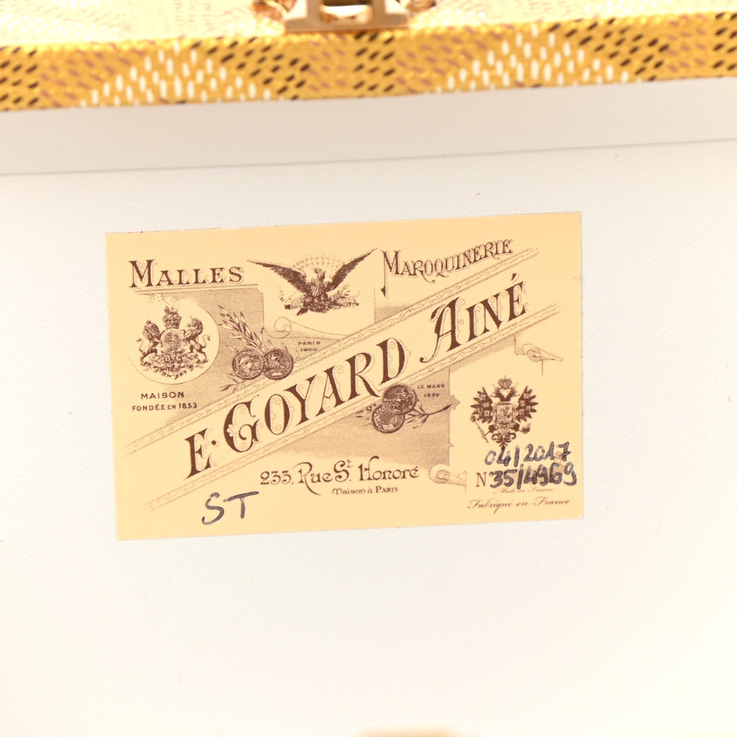 Goyard Goyardine Precious Metals Minaudiere Trunk Bag Gold 7 of 11