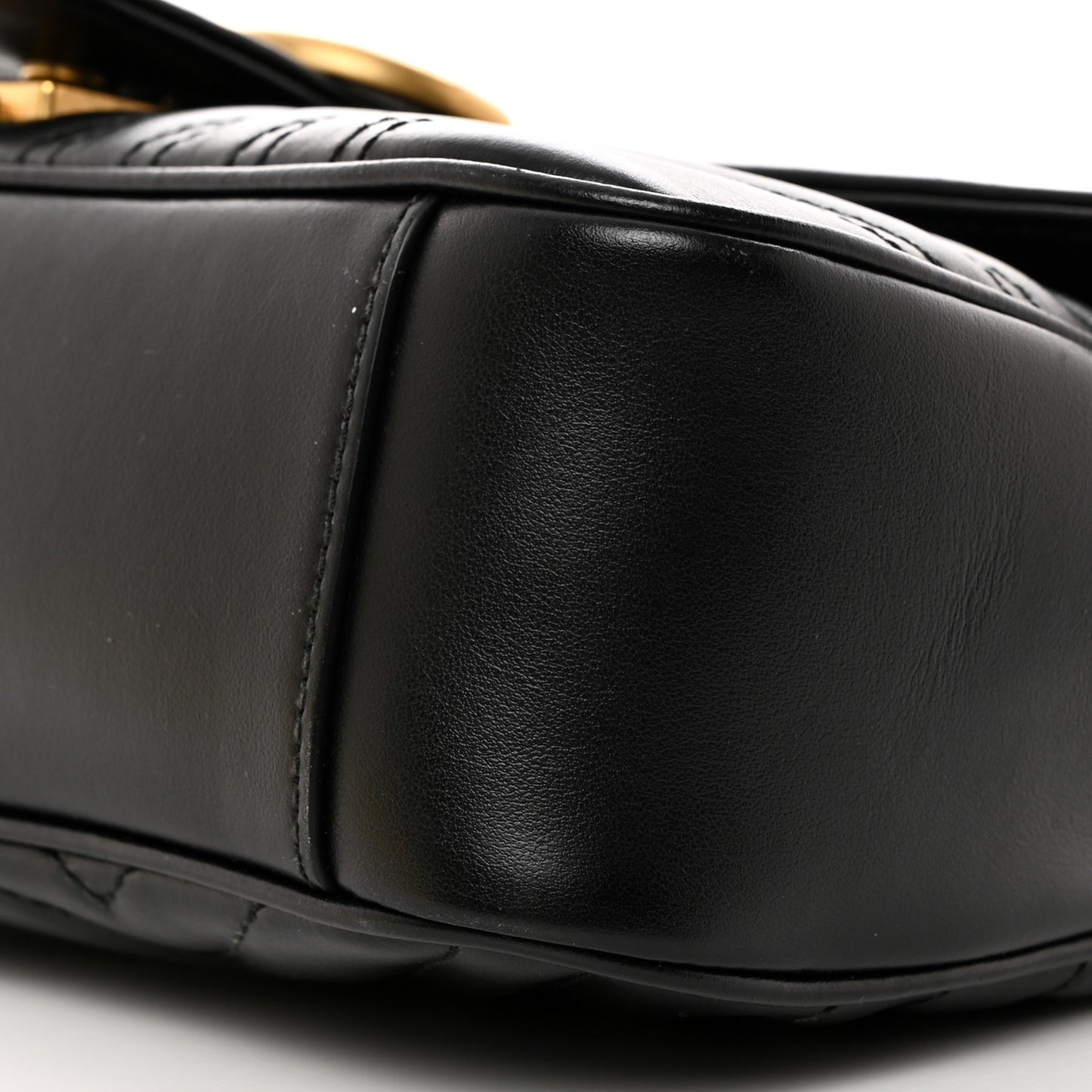 Calfskin Matelasse Small GG Marmont Shoulder Bag Black
