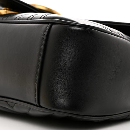 Gucci Calfskin Matelasse Small GG Marmont Shoulder Bag Black 10 of 10