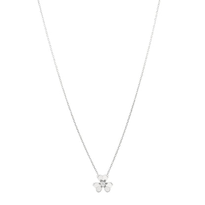 Van Cleef & Arpels 18K White Gold Diamond Mini Frivole Pendant Necklace 1 of 5