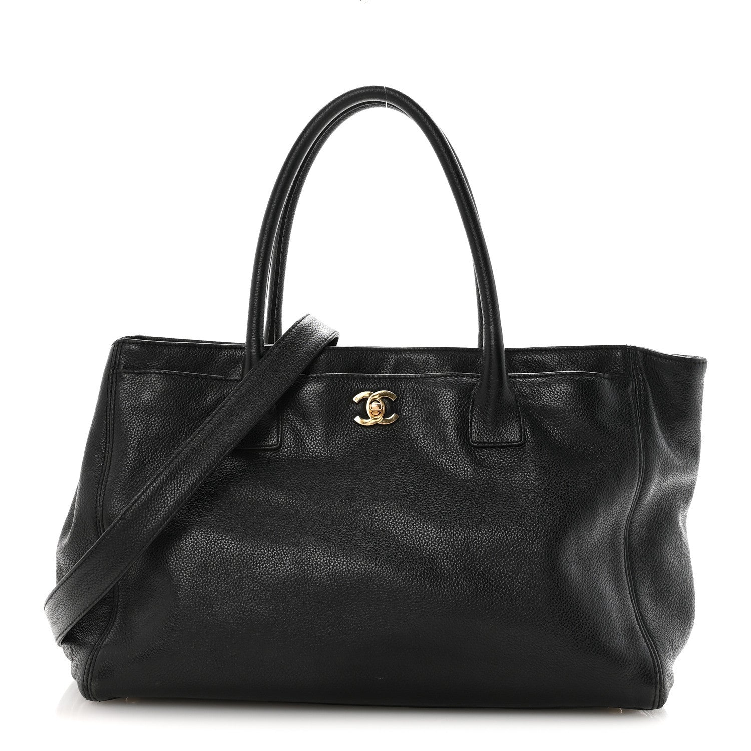 Chanel Calfskin Cerf Executive Shopper Tote Black 1 of 10